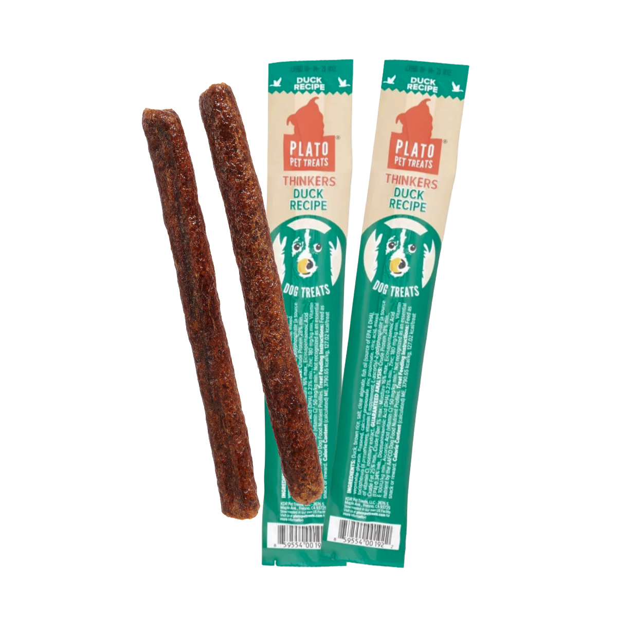 Duck Thinkers Stick Hard & Chewy Dog Treats, 2-Pack