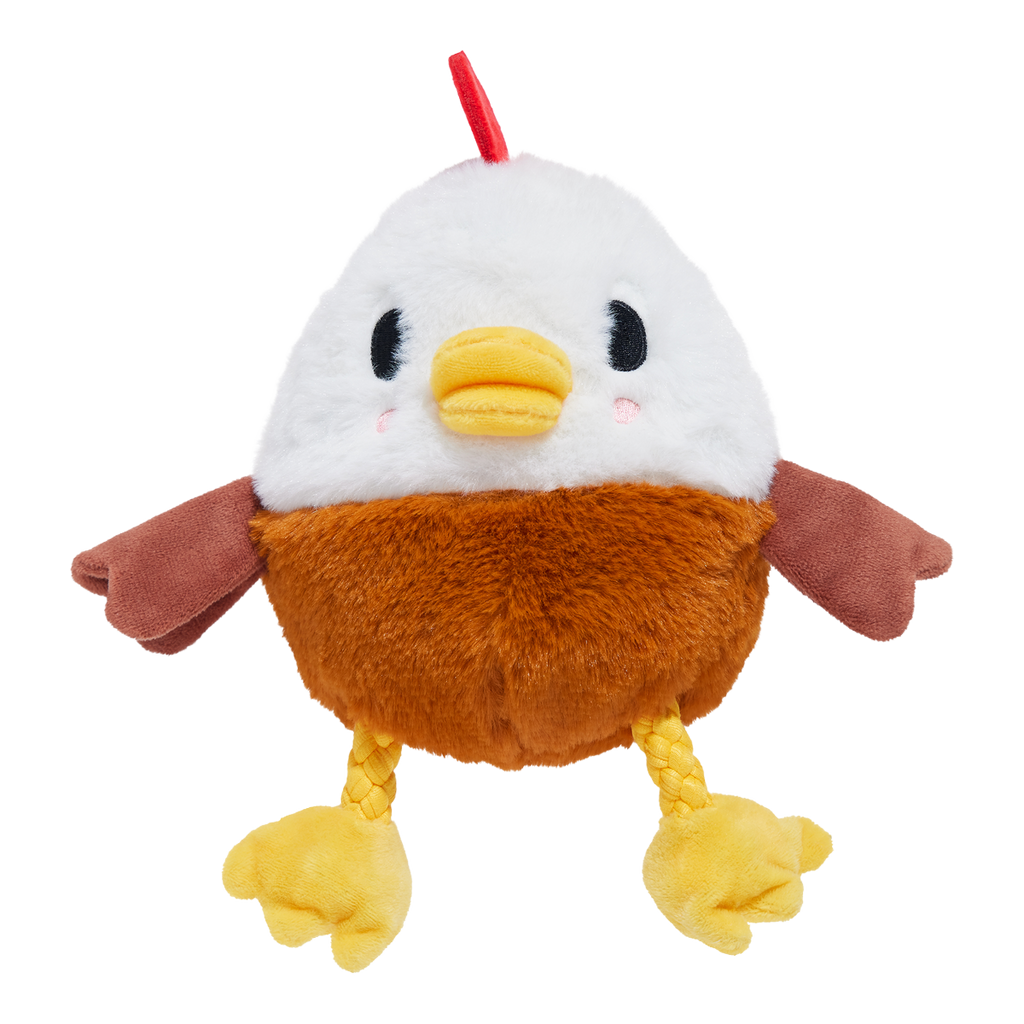 Cock-A-Doodle Dude Plush Tug + Fetch Dog Toy – BARK