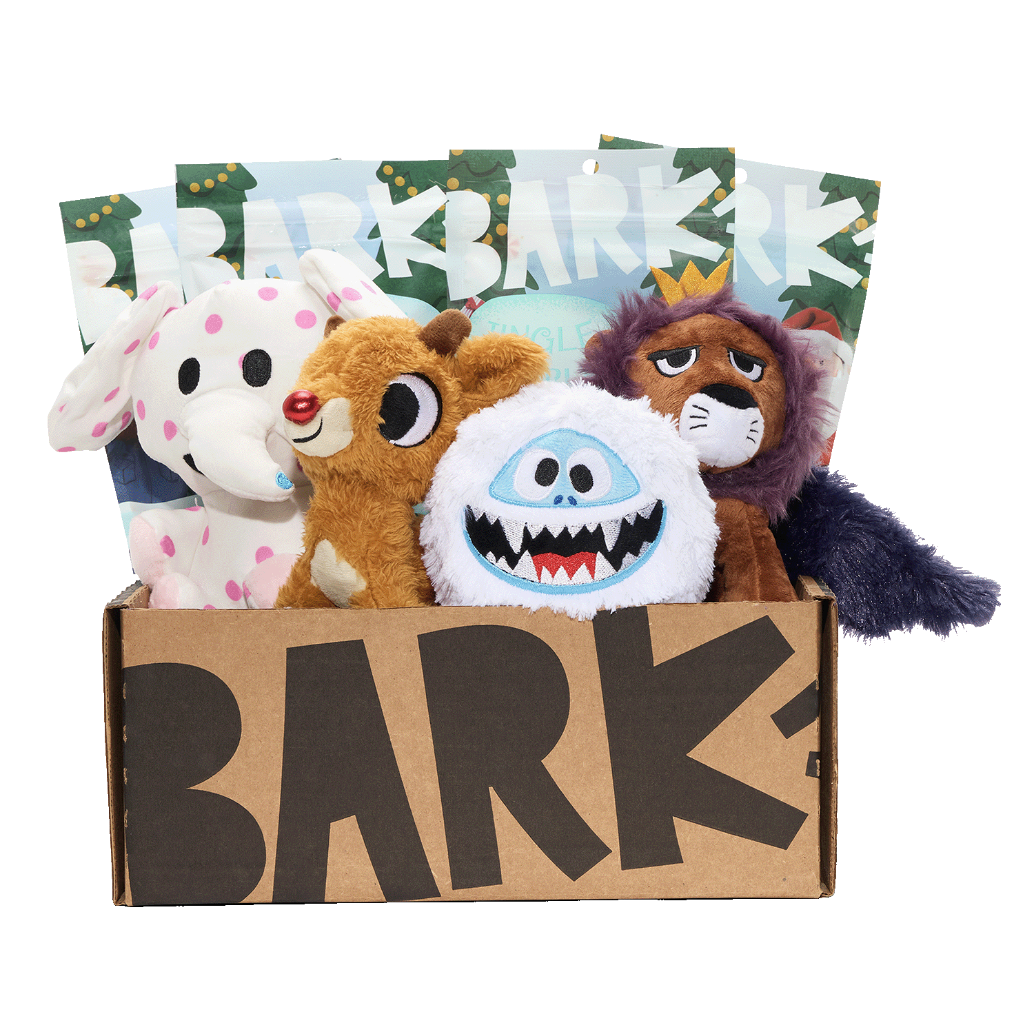 BarkBox 12 Month Subscription - Rudolph Double Deluxe First Box