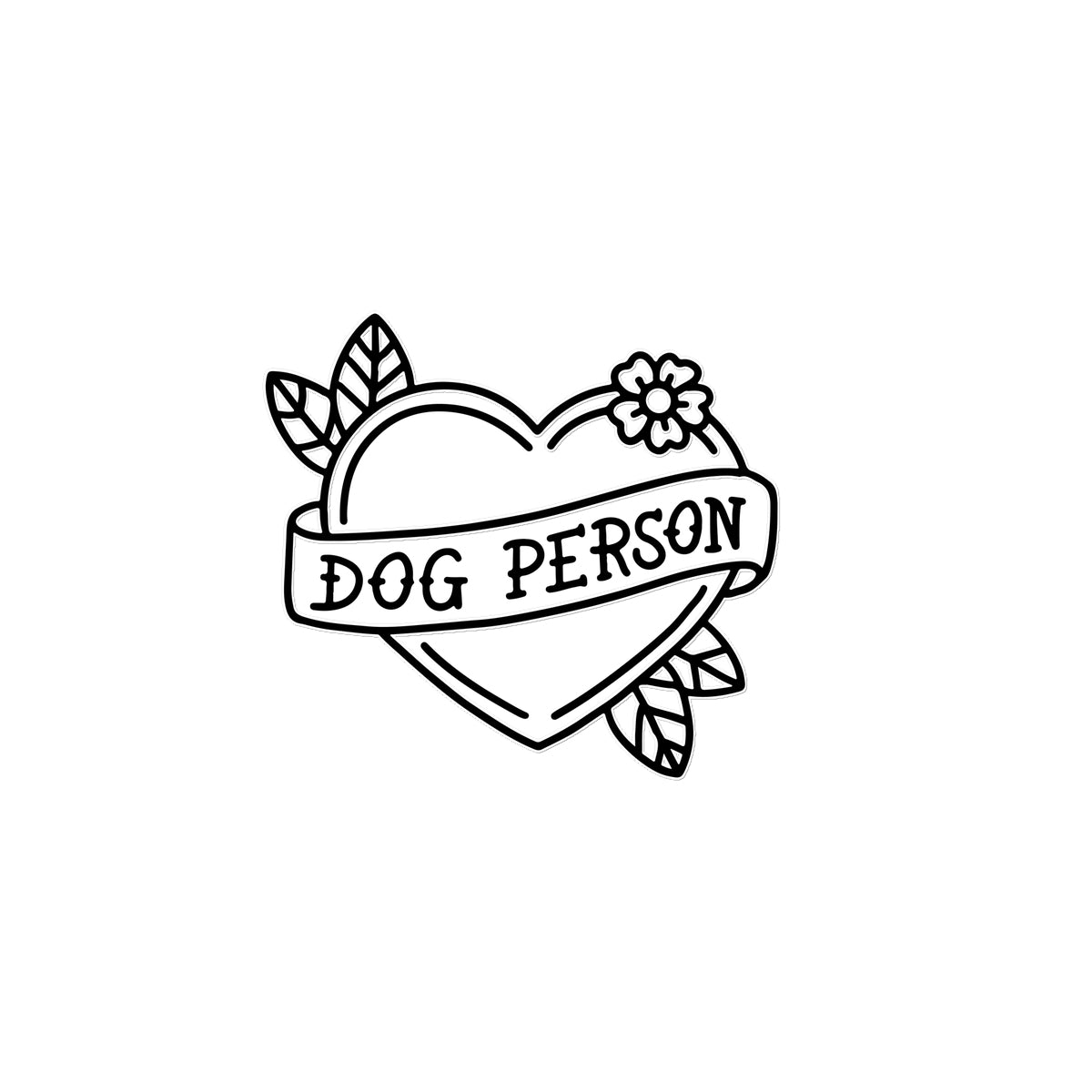 Dog Person Temporary Tattoo