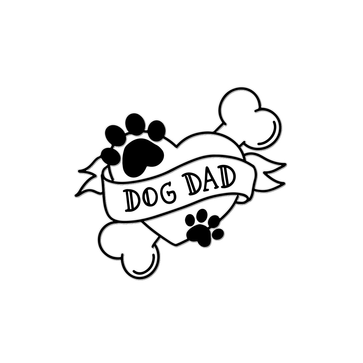 Dog Dad Temporary Tattoo