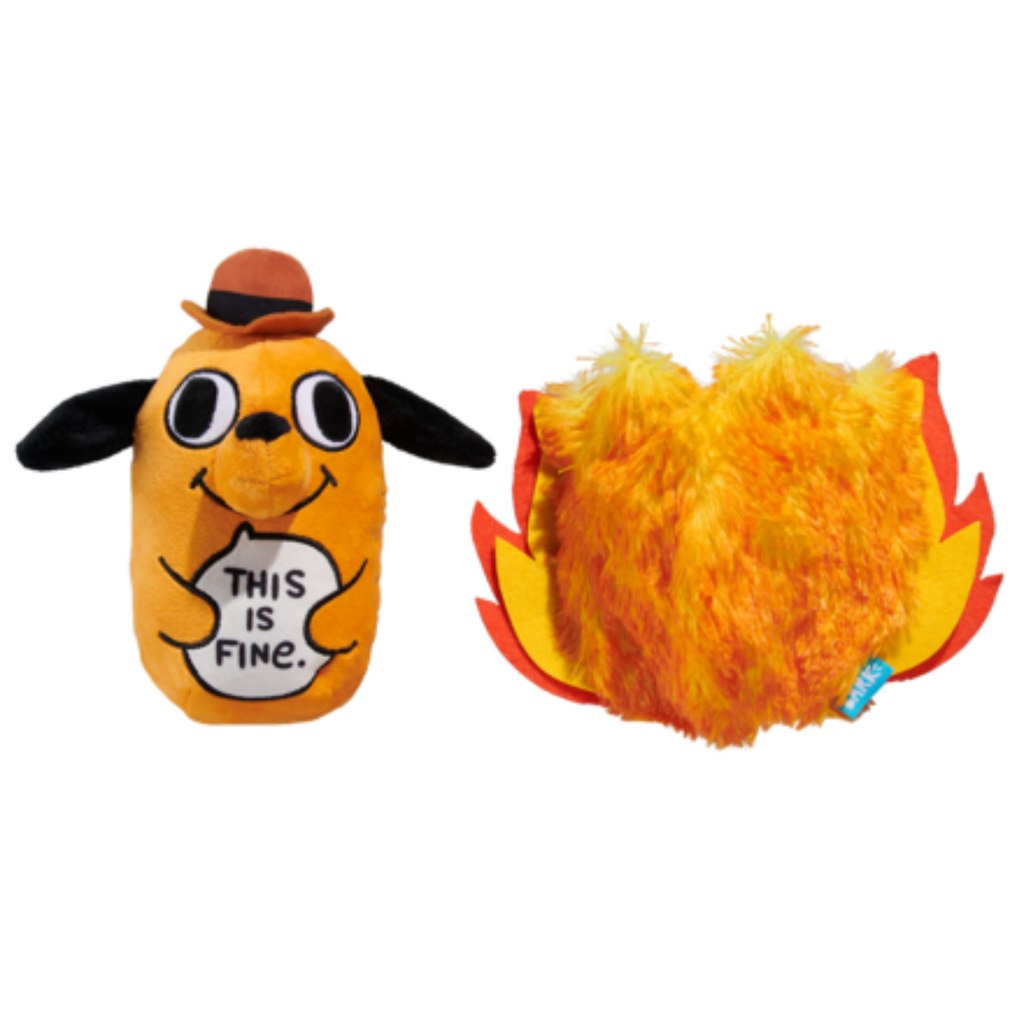 This Is Fine Dumpster Fire Dog Dog Toy – BARK