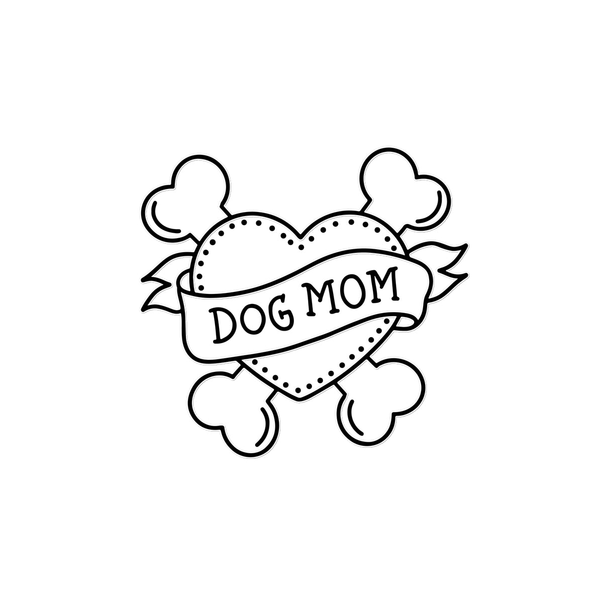 Dog Mom Temporary Tattoo