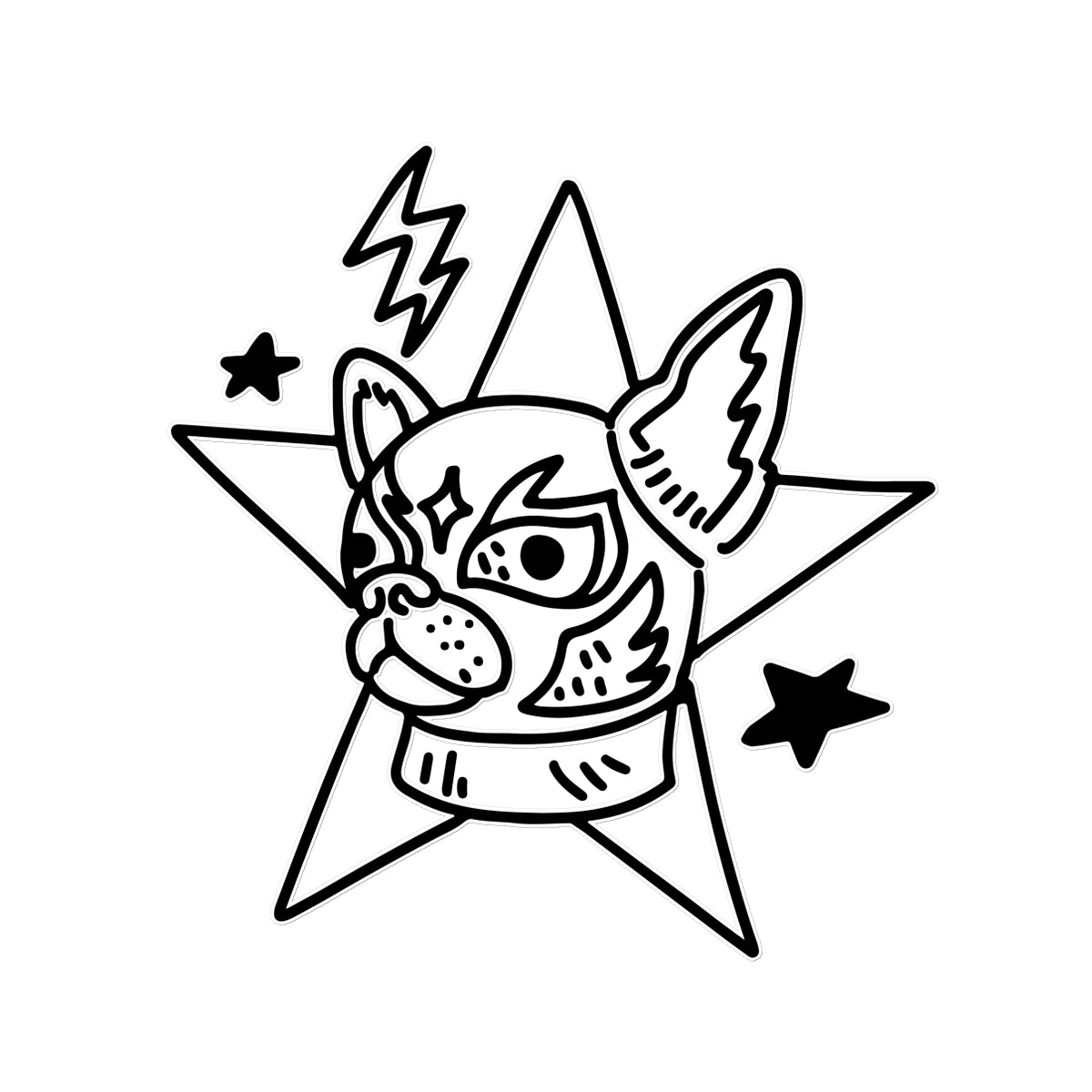 Dog Star Temporary Tattoo