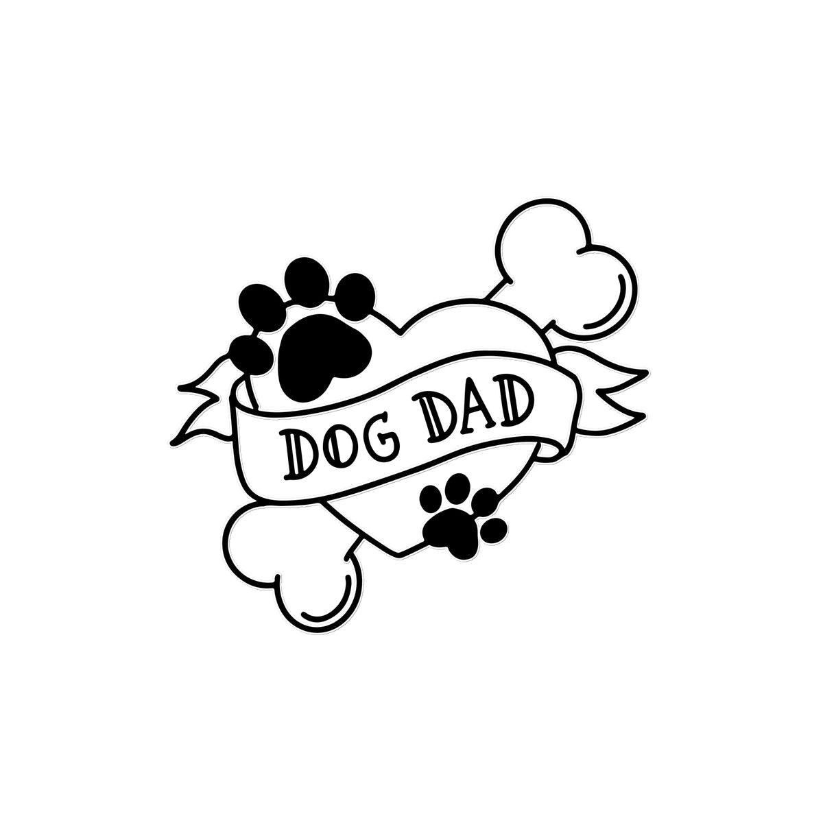 Dog Dad Temporary Tattoo