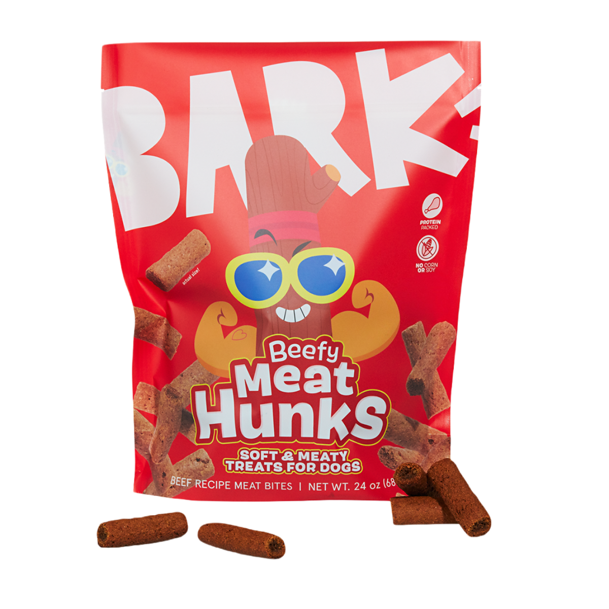 Beefy Meat Hunks Dog Treats, 24 oz