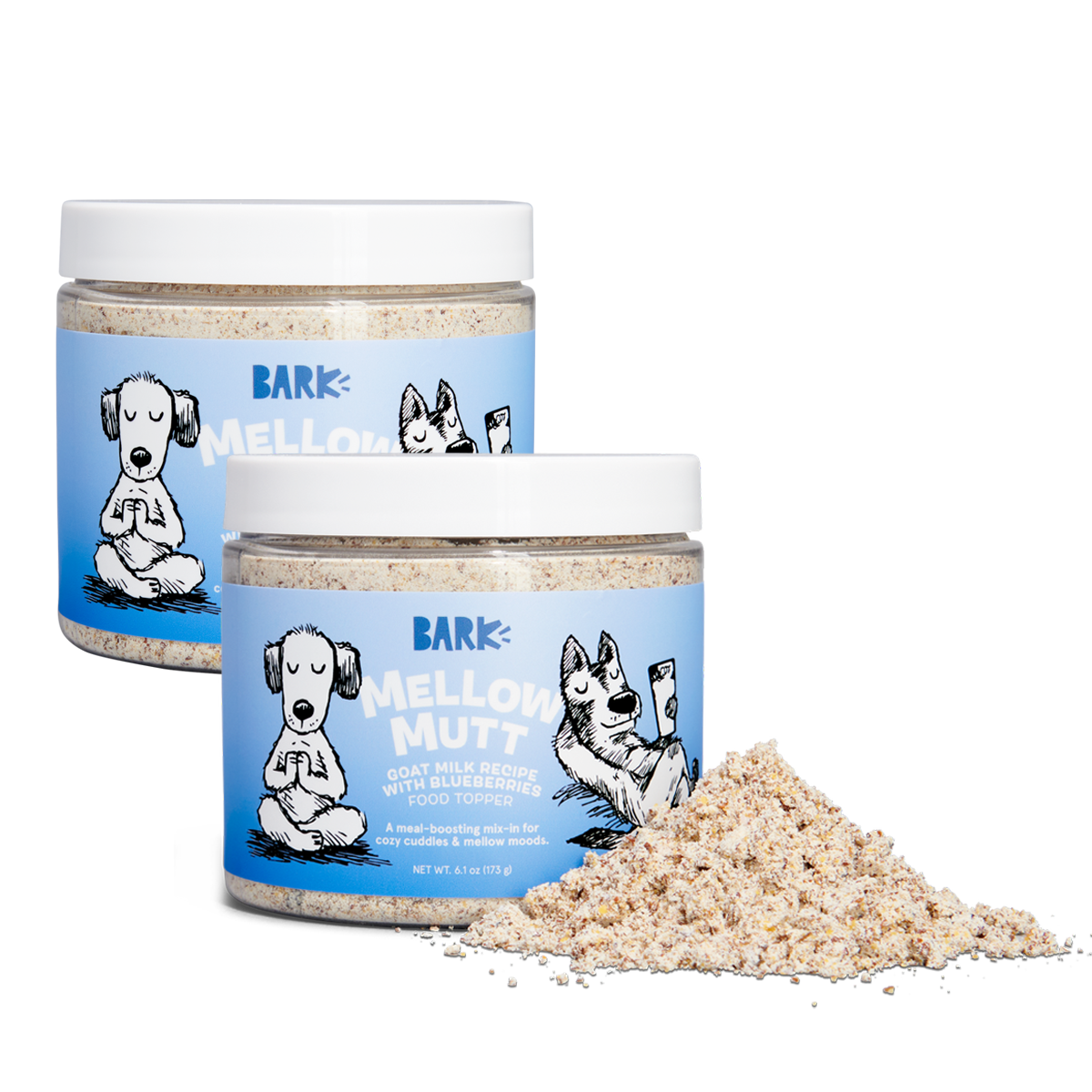 Mellow Mutt Goat Milk Recipe with Blueberries 6.1 oz, 2 Ct