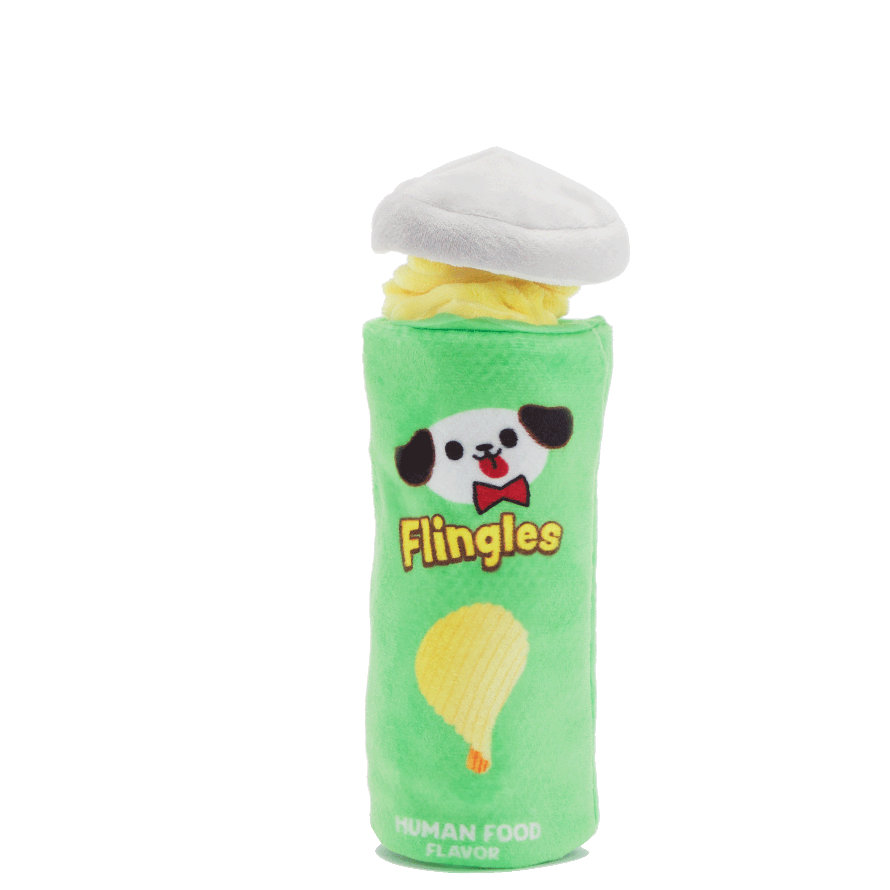 Flingles Can Plush Tug Dog Toy