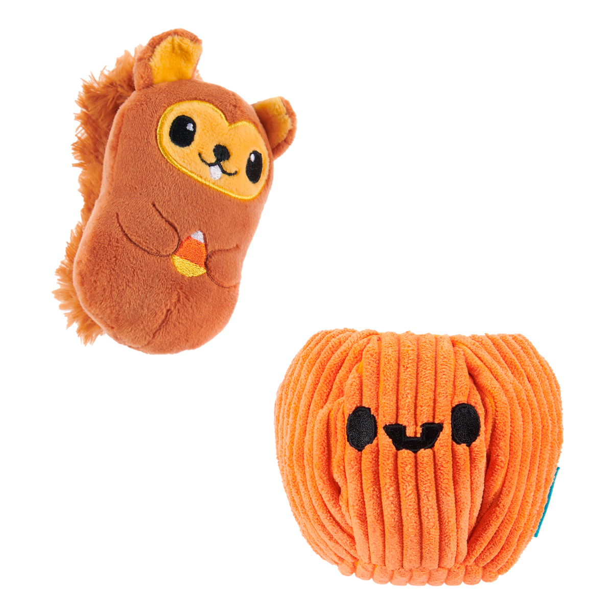 Squirrel-O-Lantern Plush Multi-Part + Enrichment Dog Toy