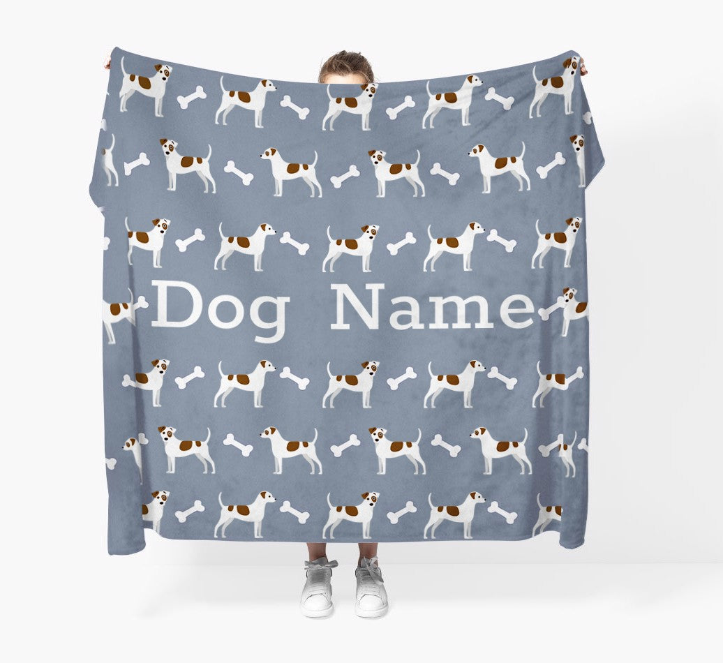Personalized Throw Blanket: Bones and Dogs