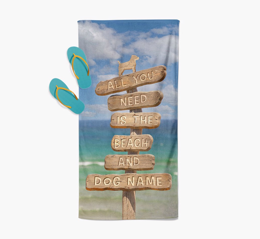Personalized Towel: Beach Sign