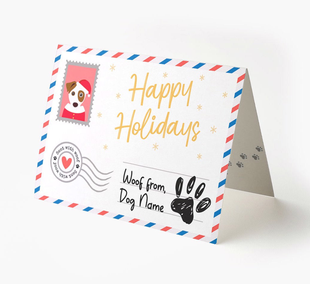 Personalized Dog Card: Happy Holidays