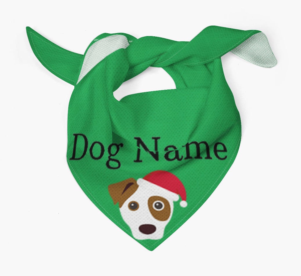 Personalized Dog Bandana: Peeking Christmas Icon
