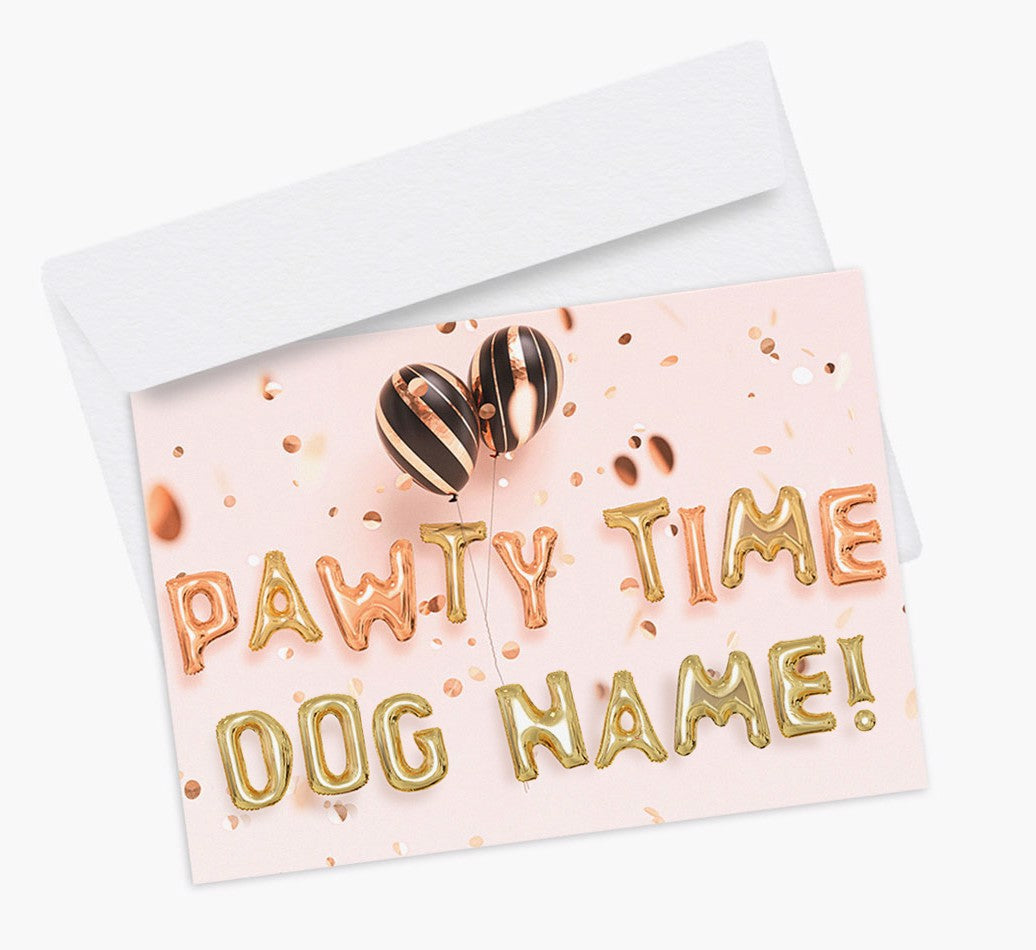 Personalized Dog Card: Pawty Time