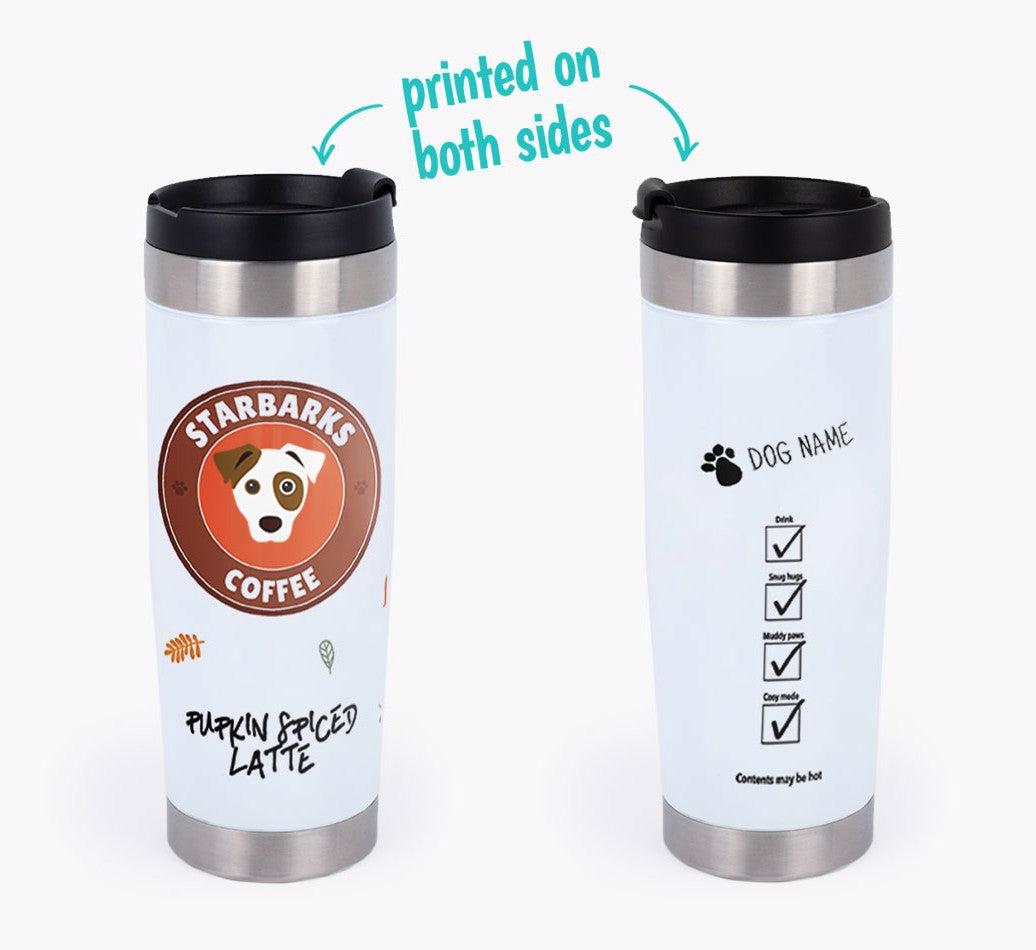 Personalized Travel Mug: Starbarks Pupkin Spiced Latte