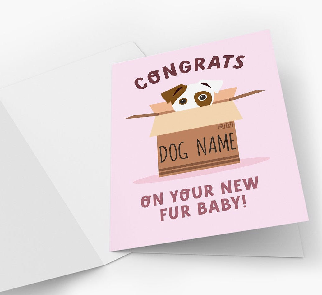 Personalized Dog Card: Congrats On Your New Fur Baby