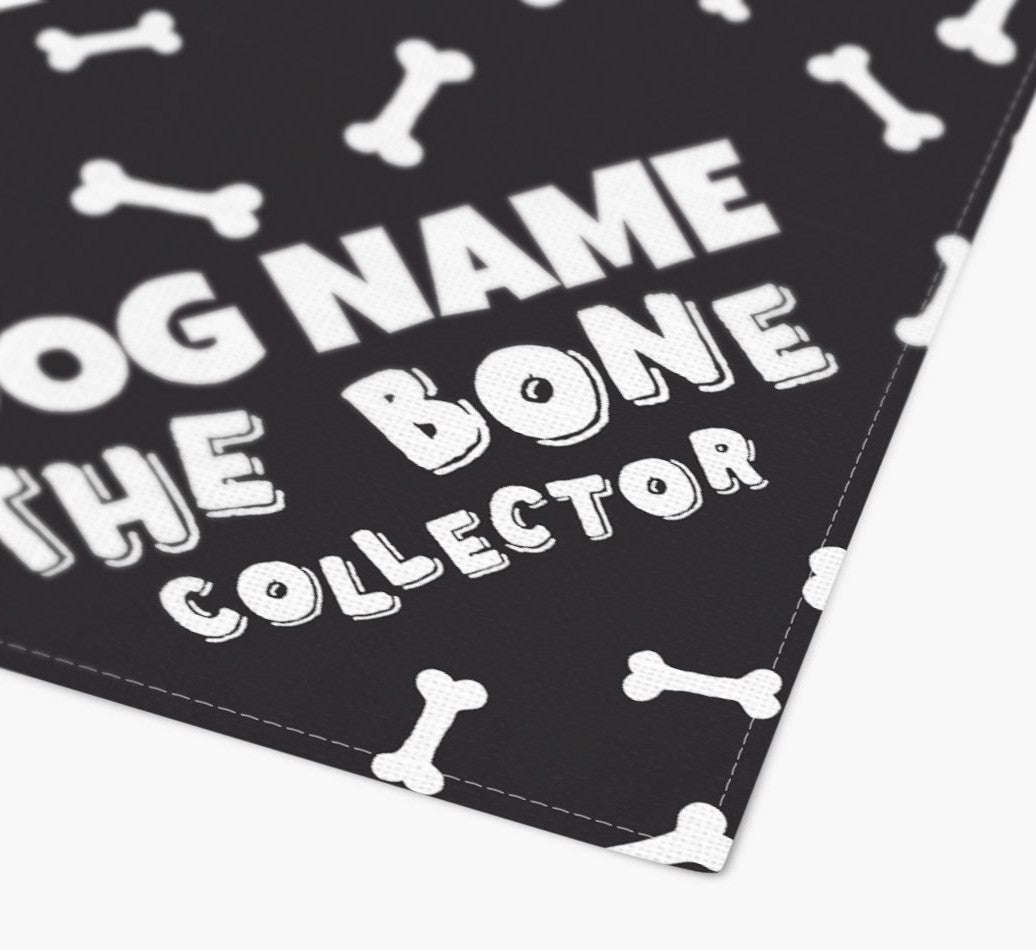 Personalized Dog Bandana: Bone Collector