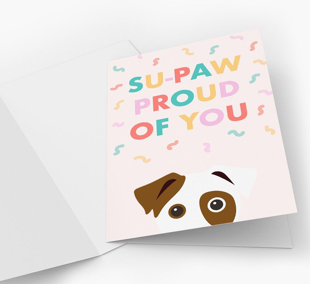 Personalized Dog Card: Su-paw Proud Of You