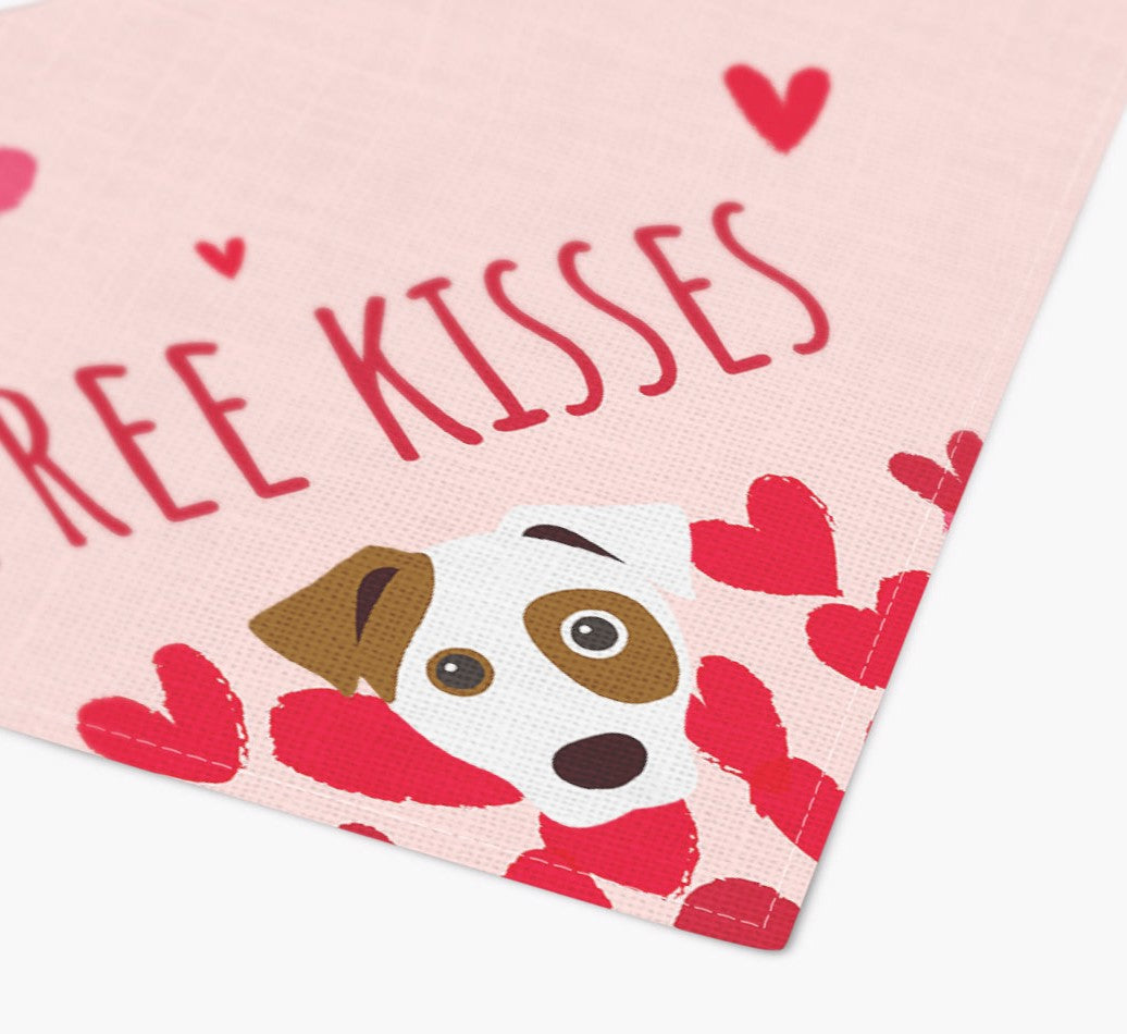 Personalized Dog Bandana: Free Kisses