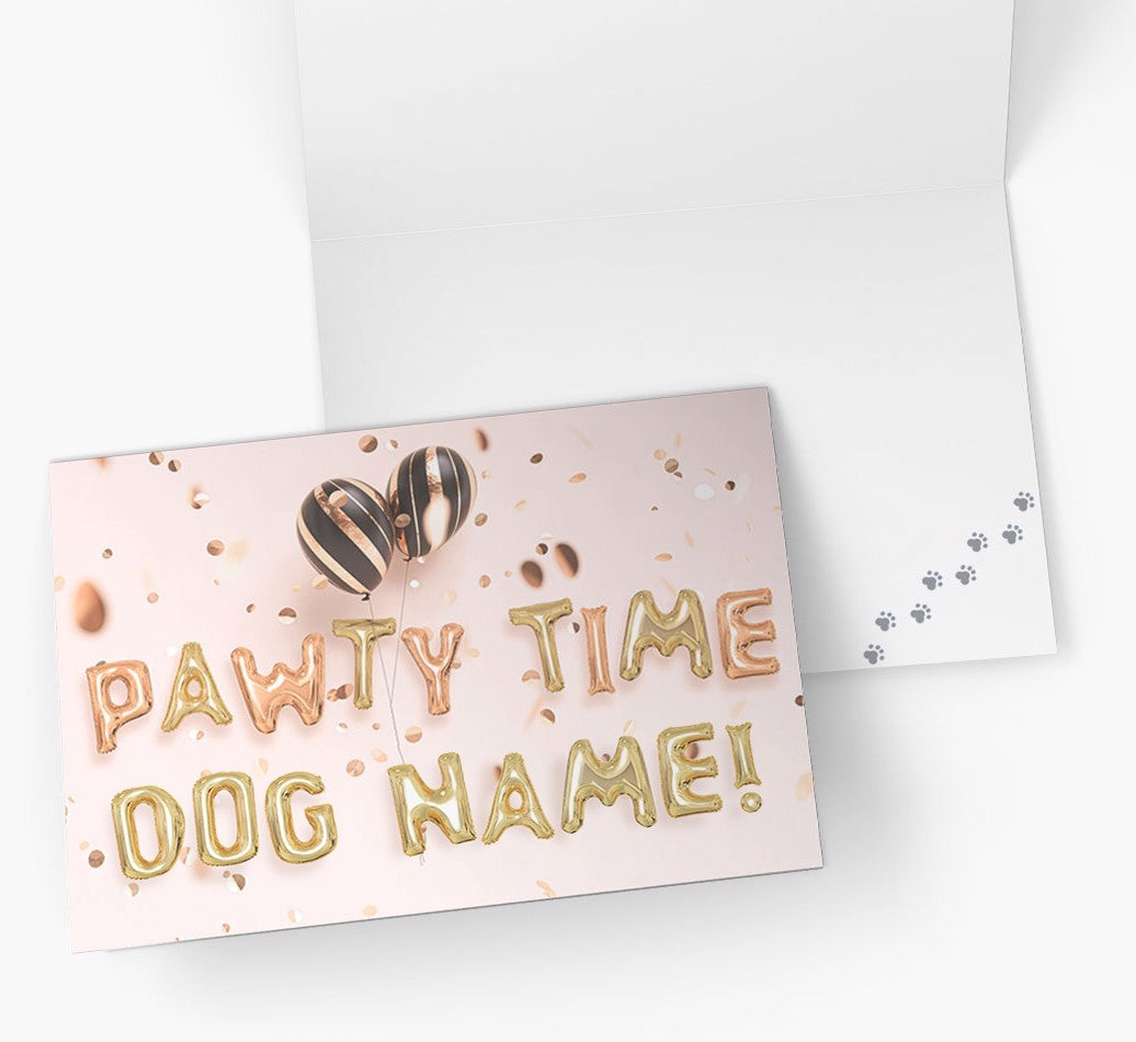Personalized Dog Card: Pawty Time
