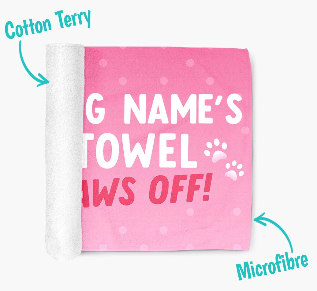 Personalized Towel: Paws Off
