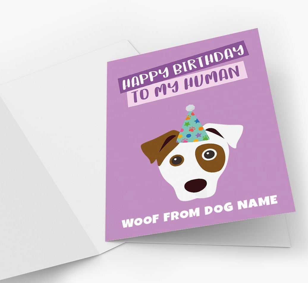 Personalized Dog Card: Happy Birthday to my Human