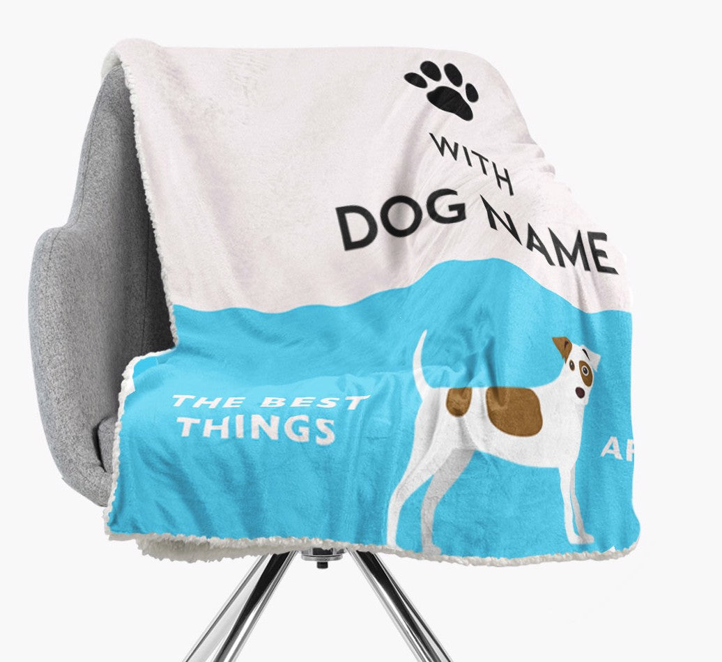 Personalized sherpa best sale dog blanket