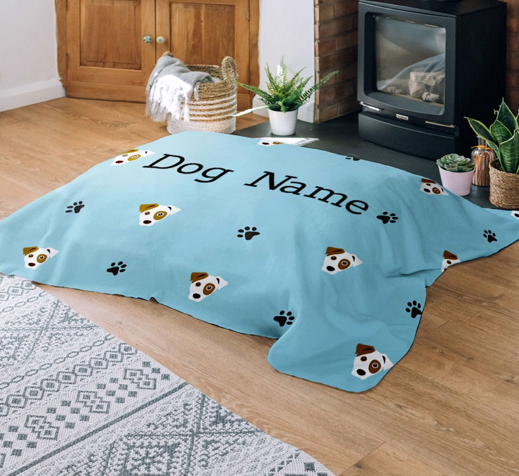 Personalized Throw Blanket: Paw Pattern