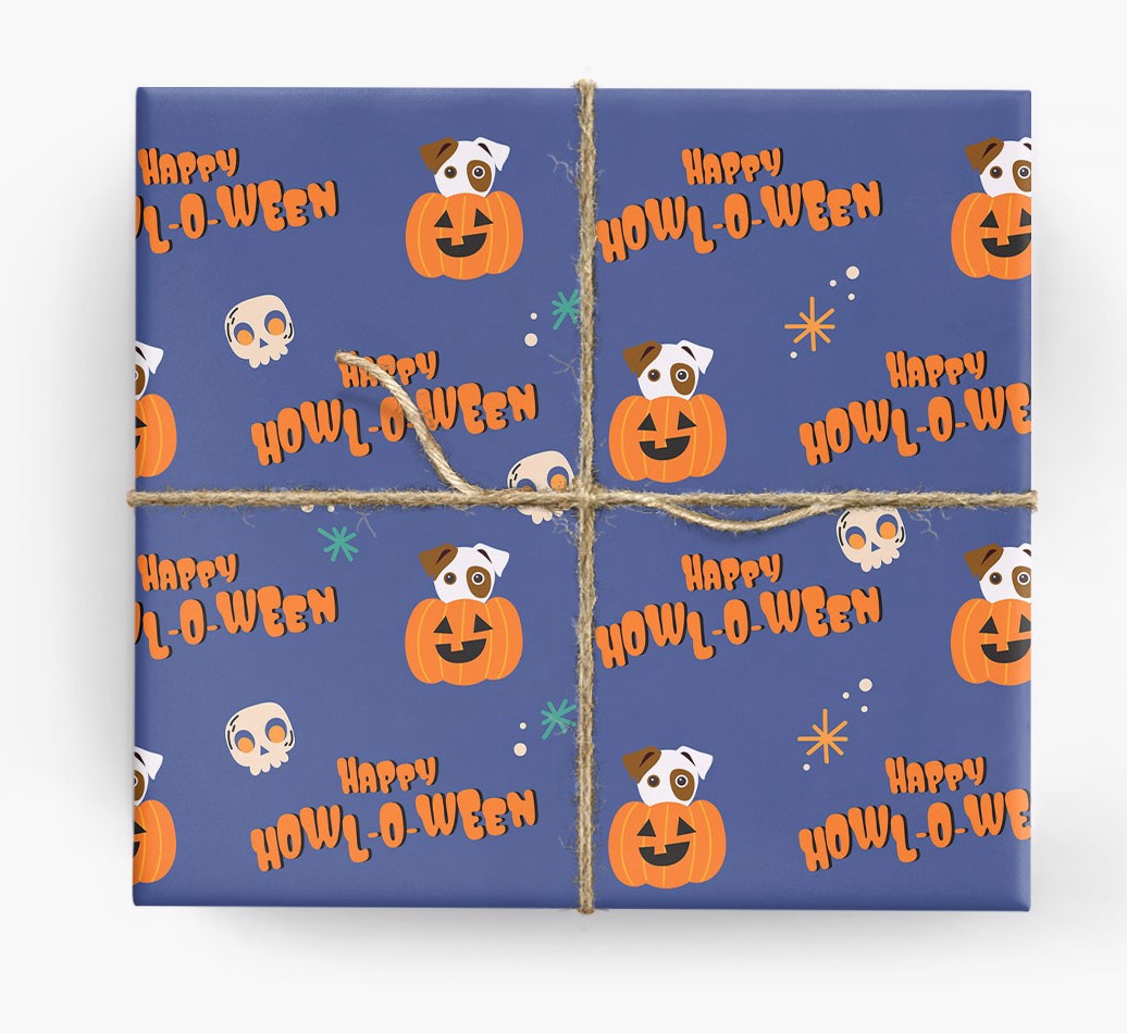 Personalized Dog Gift Wrap: Happy Howl-o-ween